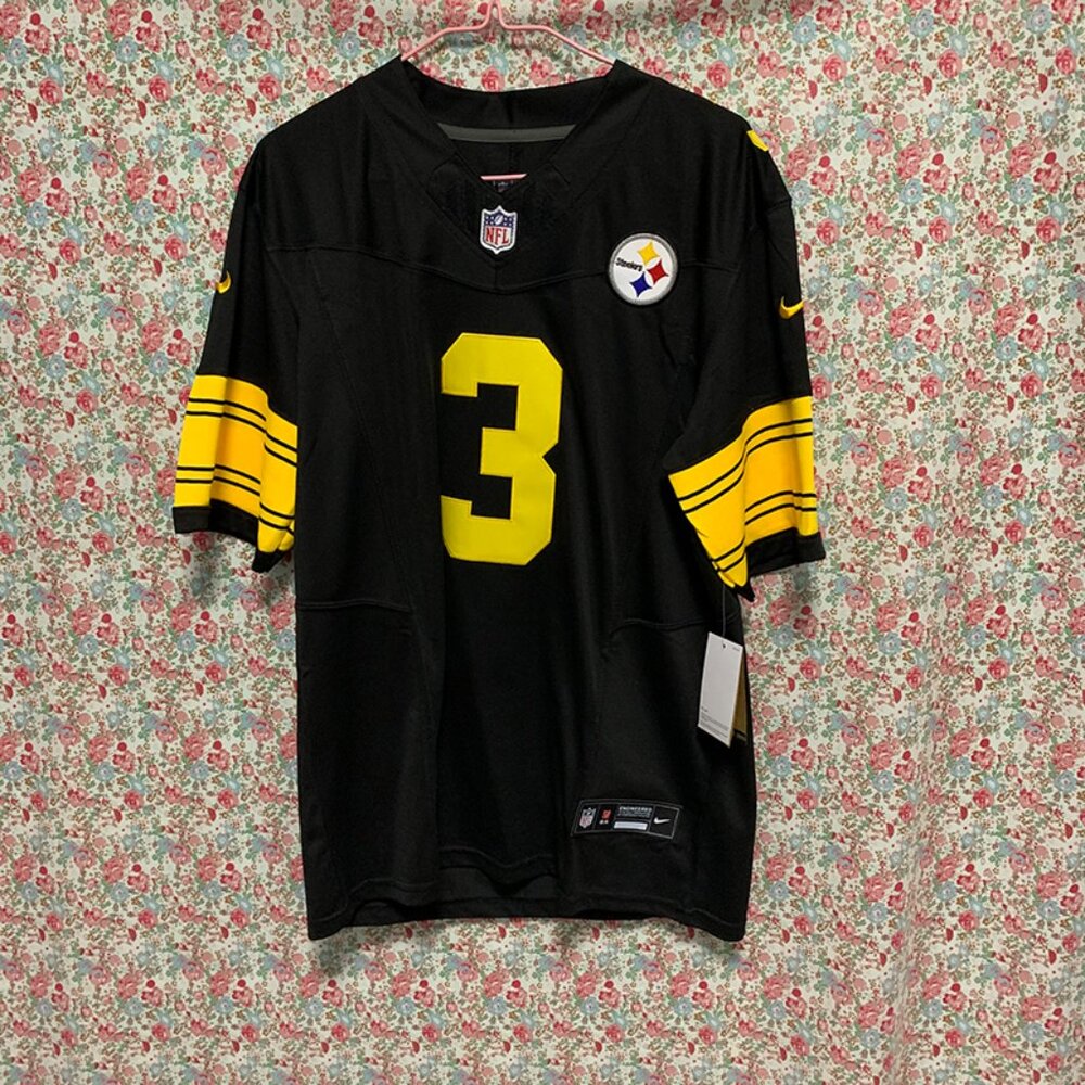 Nfl Pro Line Men's Russell Wilson Black Pittsburgh Steelers Player No. 3 Jersey